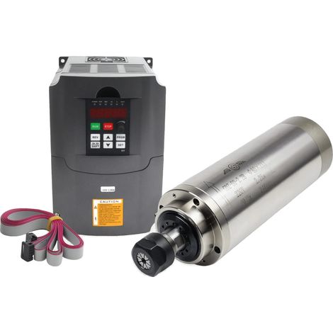 Moteur de broche refroidi par eau, inverseur VFD, système de pince ER20, Avec VFD (1/2)
