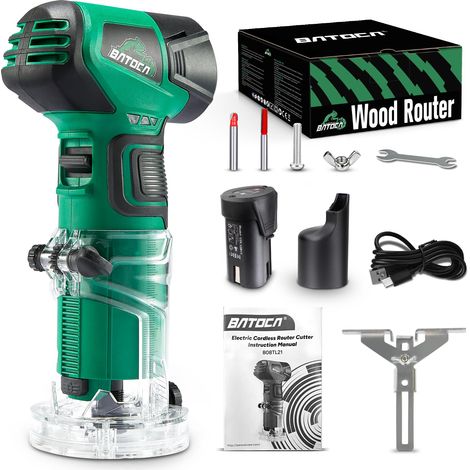 Affleureuse Sans Fil, Outil Défonceuse à Bois 12V pour Menuiserie (1/5)