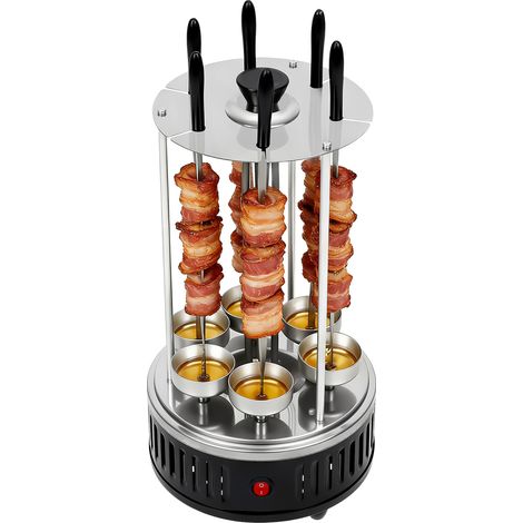 Vertical Gril, Rôtissoire verticalee, 1000w, capacité pour 6 brochettes. Rotation automatique à 360º, facile à nettoyer, Barbecue, Four électrique, brochettes, Kebab (1/5)