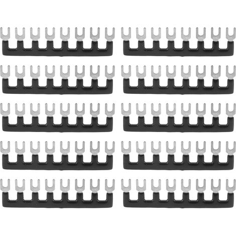Lot de dix unités, bornier de court-circuit TB 400 V 25 A, barrette de connexion, bord de court-circuit, multiprise, TB-2508 (1/5)