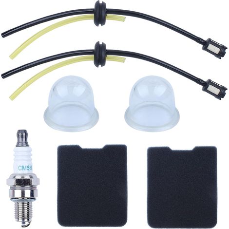 Kit filtre à air et carburant, ampoule de démarrage pour souffleur de feuilles Husqvarna 145BT 155BT 145BF 53100443 531004430, FIX215199177 (1/2)
