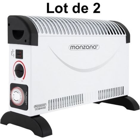 Lot de 2 Convecteurs Chauffages électriques classiques avec minuteur 2000W (1/5)