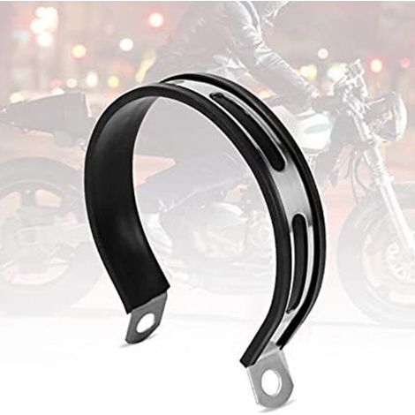 Collier Echappement, Support de silencieux d'échappement, Support de Tuyau de Silencieux d'échappement de Moto Universel Collier Echappement Moto (1/5)