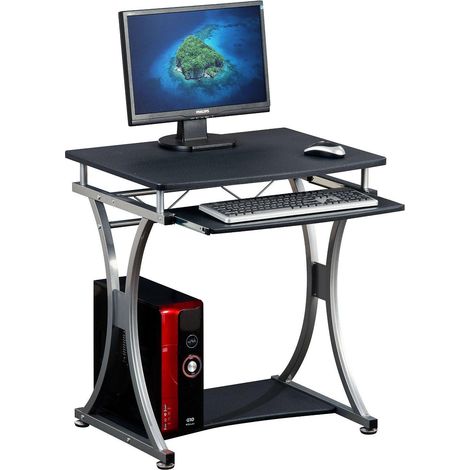 Techly ICA-TB 328BK scrivania compatta nero grafite 70 cm (1/5)