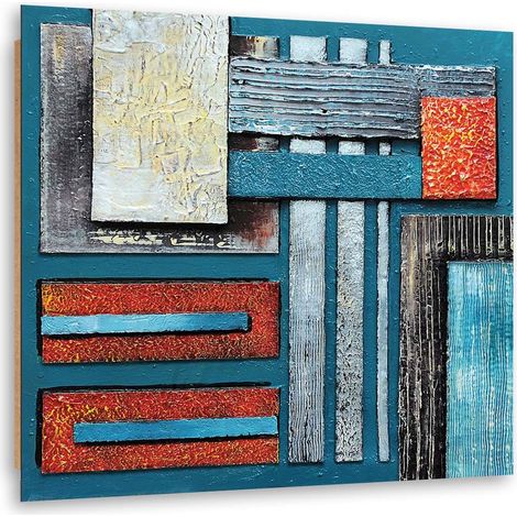 Quadro deco panel, Composizione con blu - 50x50 (1/5)