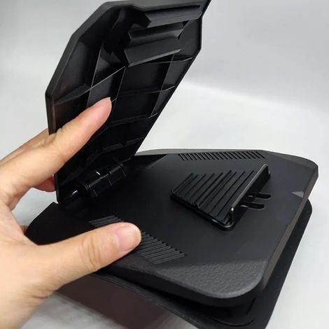 Support de téléphone de voiture pour tableau de bord, antidérapant, avec fixation GPS et pare-soleil, compatible avec les smartphones de 3 à 9,7 pouces. (1/5)