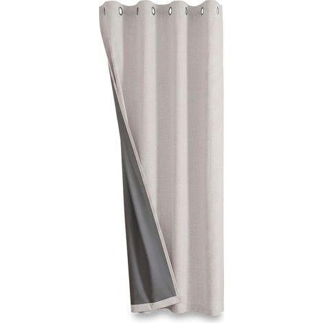Tenda Oscurante Termica Isolante Effetto Lino 210x132cm Bianca (1/5)