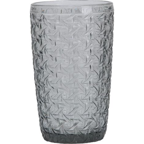 Lot de 6 verres Vintage 380 ml Ø 8 x 13 cm Gris cristal