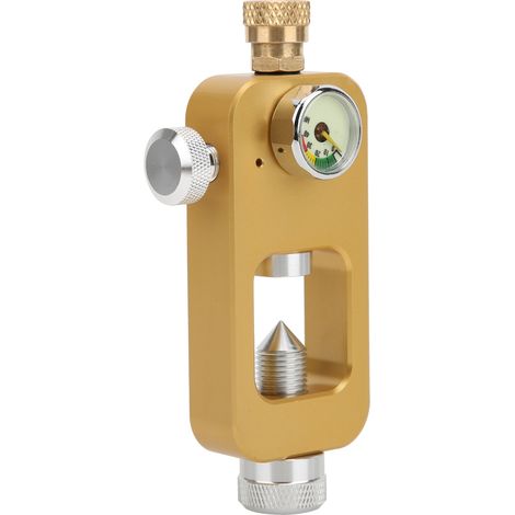 Adaptateur de plongée DEDEPU pour bouteille d'oxygène 8 mm avec manomètre, compatible avec l'équipement de plongée en apnée sous-marine (Golden). (1/5)