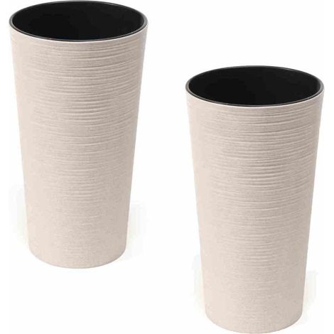 Pflanzgefäß LOCON 2er-Set 25 cm weiß (1/4)