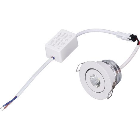 Spot encastré réglable – AC85-265V – angle réglable – armoire – lumière naturelle 4000K – UBEF (1/5)