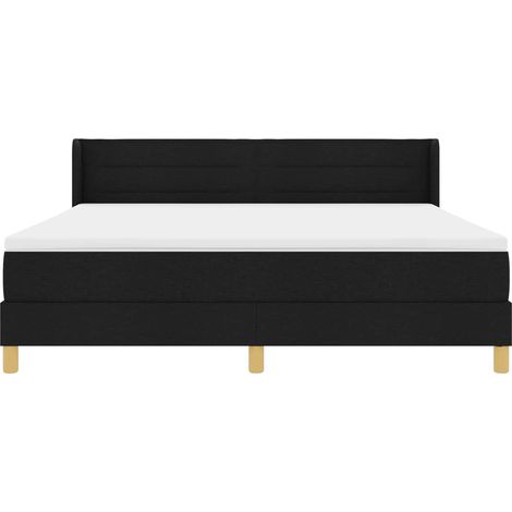 Maison Exclusive - Boxspringbett mit Matratze Schwarz 200 x 180 c (1/5)