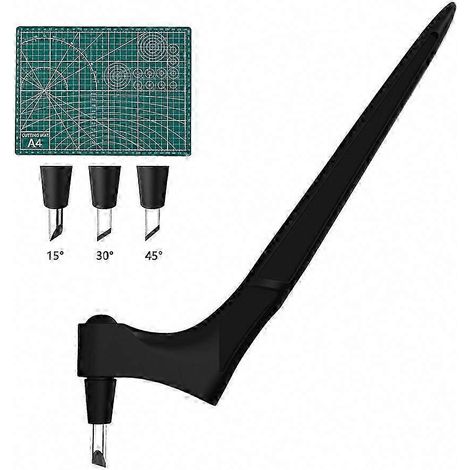 Handgefertigtes 360°-Drehmesser aus Edelstahl für sicheres Papierschneiden, Präzisions-Gyroschneider für Bastelarbeiten, Modell ManoMano (1/5)