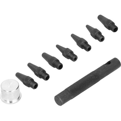 Kit d'emporte-pièces à têtes interchangeables pour cuir, outil de bricolage rond en acier, 2 à 5 mm (1/5)