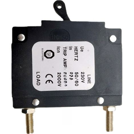 Lot de 2 disjoncteurs 23A de sécurité professionnels pour groupes électrogènes à essence 230V. (1/5)