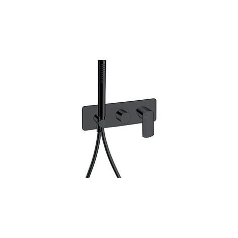 DOUCHE MURAL PROFILO ENCASTRE 2 SORTIES BLACK MAT - CRISTINA ONDYNA PF60213 (1/2)