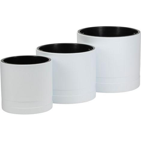 Set di 3 vasi da fiori bianchi LUNA WALEC. (1/5)