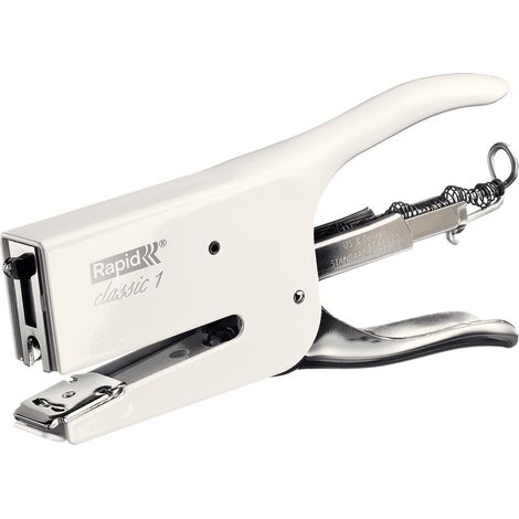 RAPID PINCE AGRAFEUSE K1, BUREAU ET MAGASIN, GRANDE CAPACITÉ, 50 FEUILLES, MÉTAL, POUR AGRAFES 26/6 ET 26/8, BLANC, 5000496 (1/3)