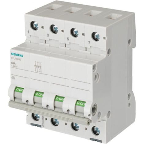 Interruttore sezionatore modulare 63A 4P 400V 5TL1463-0