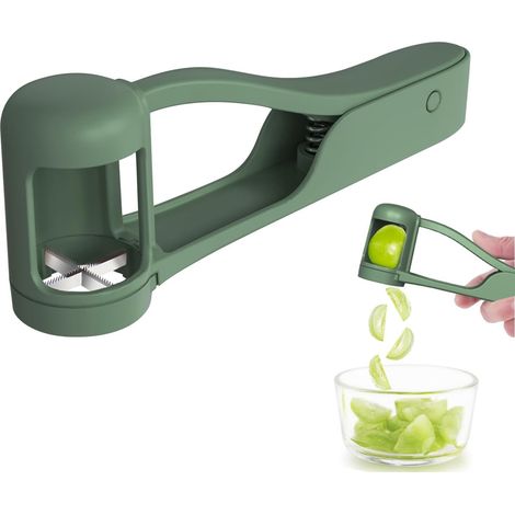 Affetta uva per bambini, affetta uva per neonati, affetta pomodoro, ciliegia, fragola, 4 utensili, verdura, frutta, insalata, acciaio inossidabile, snocciolatore per un quarto di dollaro (1/5)