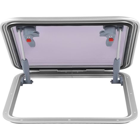 Hublot de bateau étanche, résistant aux UV, carré, à ouverture par pression, avec tige de support pour camping-car, yacht ou bateau (1/5)