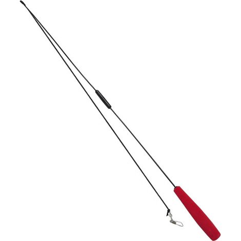1 bâtonnet pour chats, canne à pêche extensible, 86,5 cm, fibre de verre et poignée EVA-bois, jeu interactif pour chatons et chats (1/5)