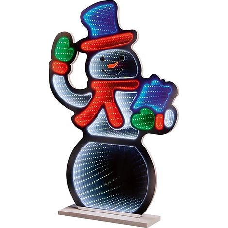 Premier Snowman Infinity Christmas Decoration Light - 60cm