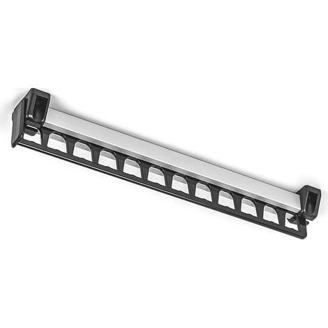 Clothes Rack - Sliding Hanger Pull Out - Aluminum Plastic - For Wardrobe Closet Storage - 312 mm - Pack Of 2 (1/5)