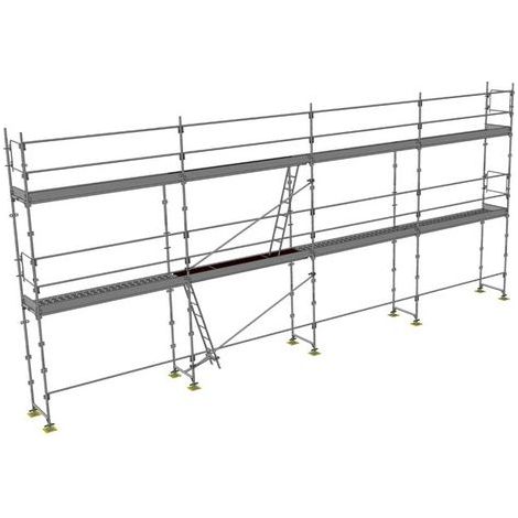 Gerüst 78m² - Struktur allein - Strebe Version - DUO78-S (1/4)