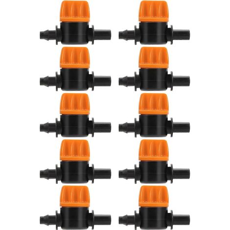Mini-vanne de raccordement pour tube d'irrigation, 10 pièces en plastique