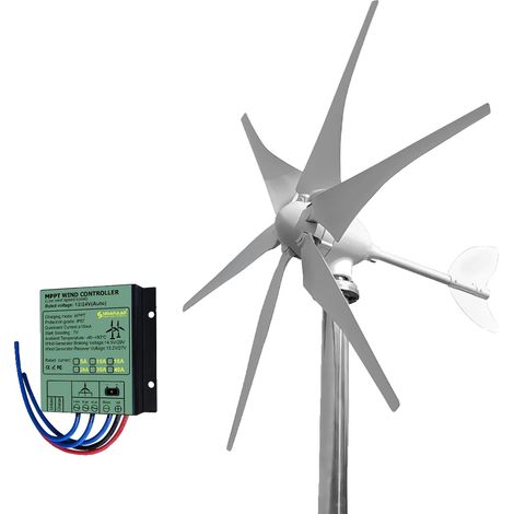 Generador de turbina eólica, baja velocidad del viento, 48 V, con controlador MPPT, 5000 W (1/2)