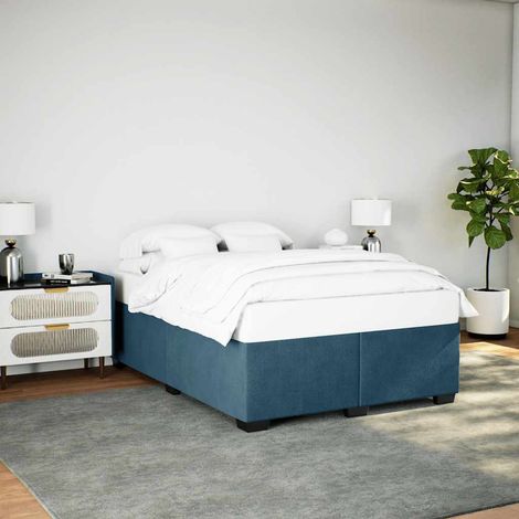 Bettgestell Blau 160x200 cm Samt (1/5)