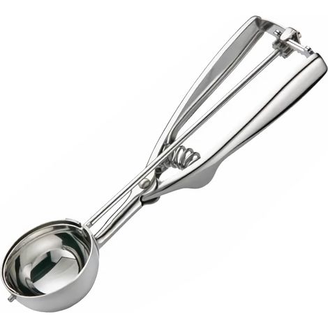 Cuillère à glace en acier inoxydable trois cent quatre réutilisable pour riz et boules de melon (1/5)