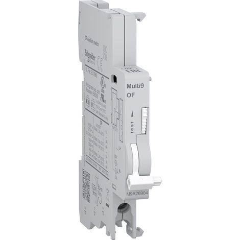 Interruptor Multi9 M9A de 0.1-6A con conexión inferior y protección auxiliar.