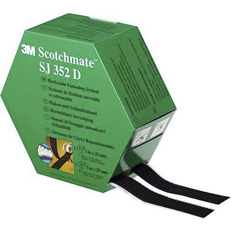 Ruban auto-agrippant 3M SJ352D, 25mm x 5m, Noir ( Prix pour Boîte de 5 Mètres ) (1/2)