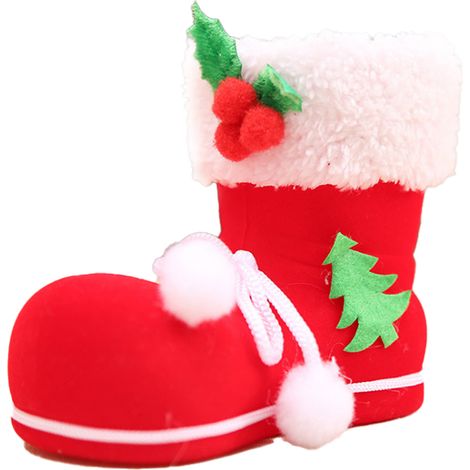 Chaussette De Noël - Sachet Cadeau Pour Bonbons Et Petits Objets - Décoration Festive Pour Arbre Ou Intérieur - Lot De 1 (1/5)