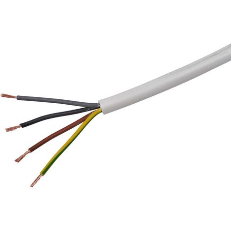 Câble d'alimentation RS PRO 4G2,5 mm² Blanc, Retardant à la flamme, 100m ( Prix pour Bobine de 100 Mètres )