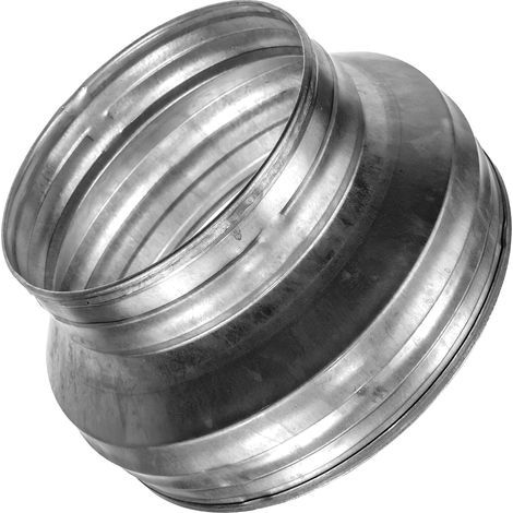 Duct reducer adapter 200mm to 150mm, galvanized steel, HVAC ventilation, grow tent (1/5)