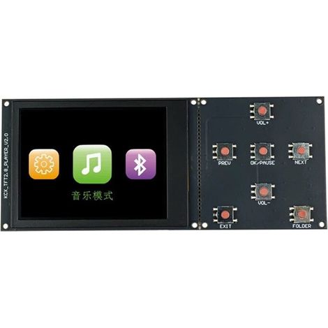Module de Carte Décodeur de Lecteur Audio Numérique MP3 Bluetooth Sans Perte avec Écran Couleur TFT 2,8 Pouces et Sortie I2S (1/3)