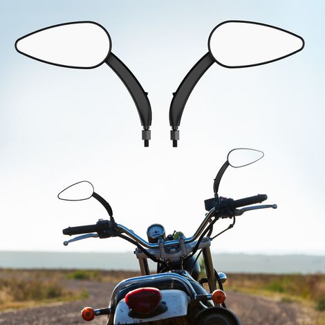 Motorrad-Rückspiegel mit Beleuchtung, silberner Universal-Rückspiegel, LED-Blinker, passend für Halai (1/4)