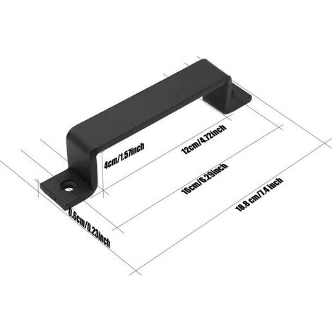 Tiradores para puertas correderas de granero – Juego de 2, 19 cm, acabado metálico robusto, para uso interior/exterior.