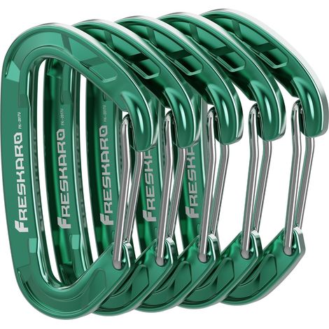 5pcs Mousqueton Dégaines, Multi-Couleurs Arc-en-Ciel - Version Compacte, Aluminium 7075, 8kN-816kg, Mousquetons avec Ressort Acier Inoxydable, Solide Ultra Resistant, pour Clef, Sac à Dos, Randonnée, (1/5)