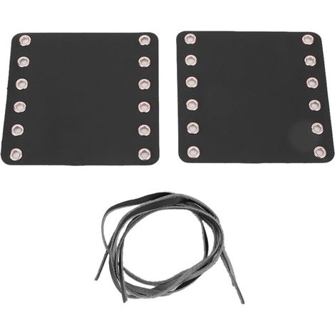 Couvre-poignées en cuir pour moto, accessoires de modification (noir)-Crezuo