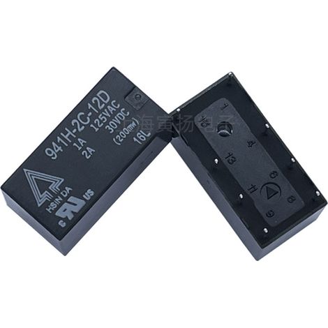 Xinda 941H-2C-12D 12V DC 1A low-power signal relay with double normally closed switch, new and original