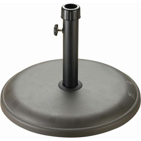 16kg Round Parasol Base - Polycrete - H31.5 x W45 x L48 cm - Brown