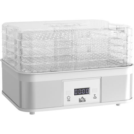 5 Tier Food Dehydrator,245W Stainless Steel Dryer with Adjustable Temperature,Timer,LCD for Drying Fruits,Vegetables,Jerky,and Pet Treats.