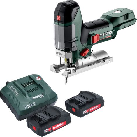 Metabo ST 18 LT 130 BL Scie sauteuse sans fil 18 V 130 mm Brushless + 2x batterie 2,0 Ah + chargeur