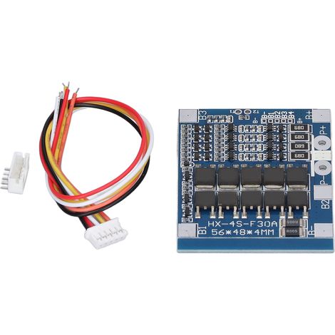 Module de protection pour batterie lithium fer phosphate 12.8V 30A, carte équilibreuse 4S 14.8V LiFePO4 (1/5)
