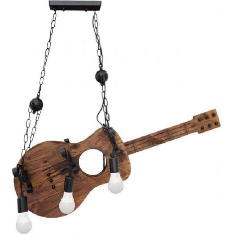 Legno Forma Chitarra 6 Attacchi E27 A53 (1/5)