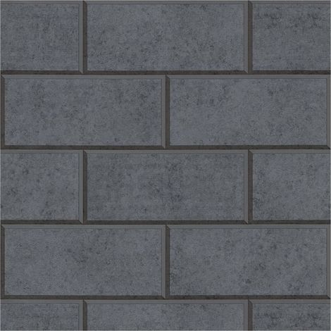 Stone tile wallpaper wall Profhome 343226 non-woven wallpaper slightly textured stone look matt grey 7.035 m2 (75 ft2) (1/5)